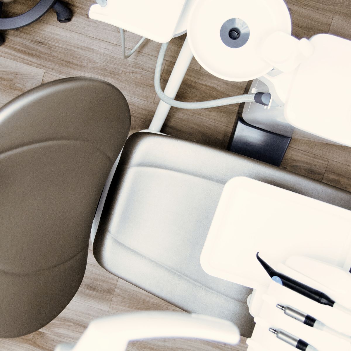 Dental chair from above