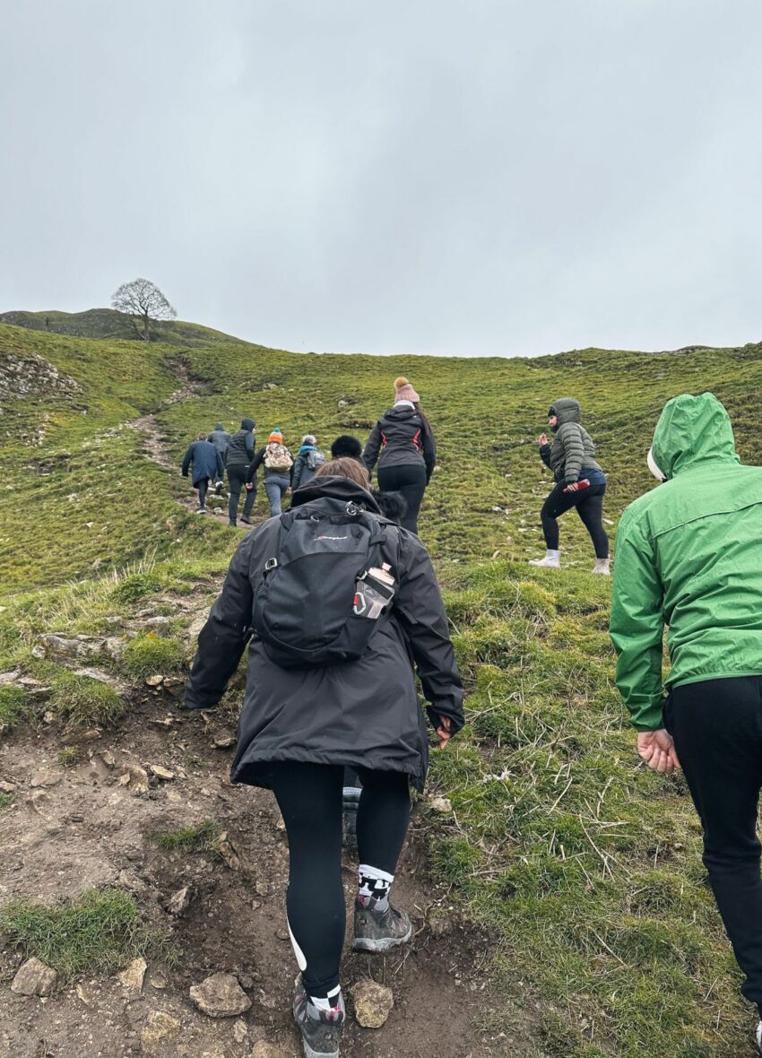 Team Consult walk up Mam Tor in the Peak District