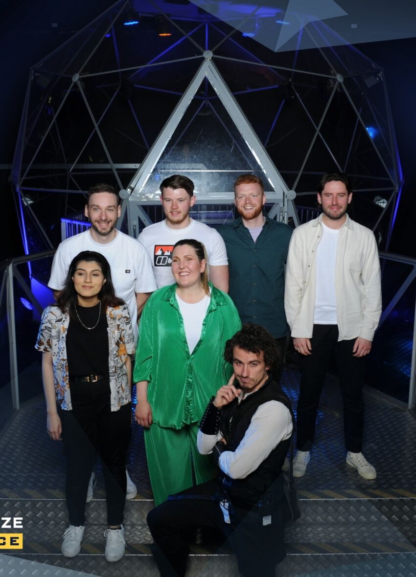 Photo of team 1 in the Crystal Maze